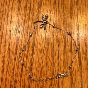 Elegant Silver Dragonfly Ankle Bracelet